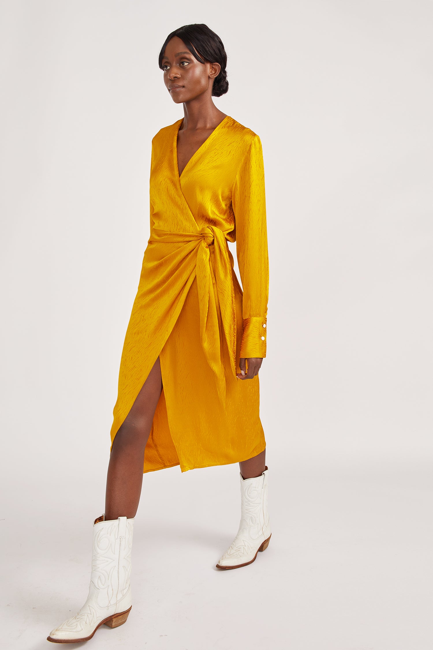 Next yellow fashion wrap dress