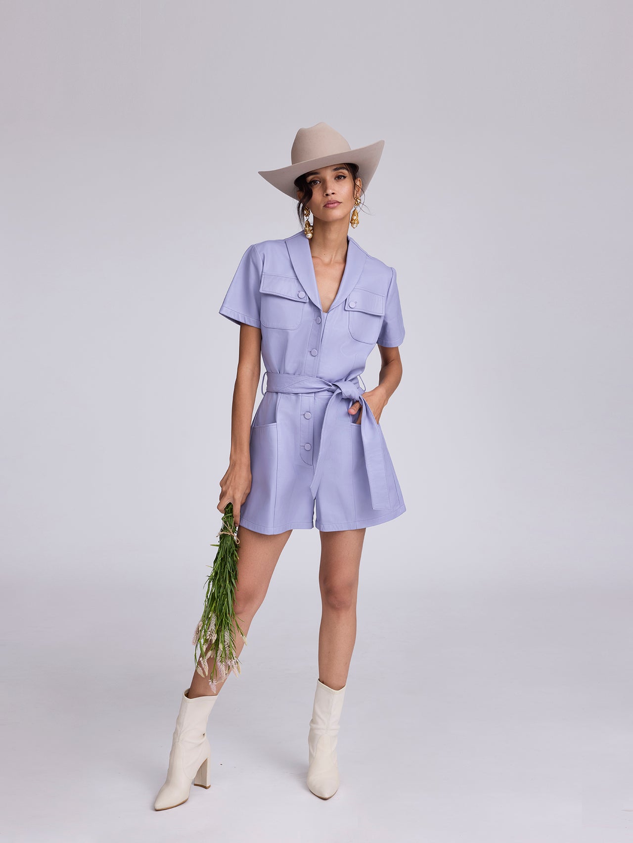 Crema Romper in Lilac