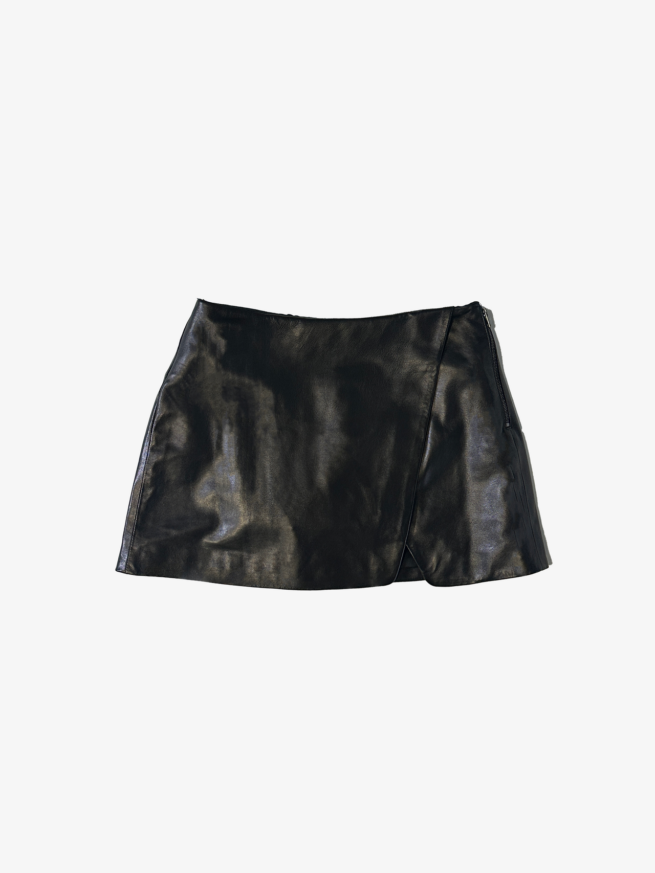 NAOMI SKORT in Black Lambskin