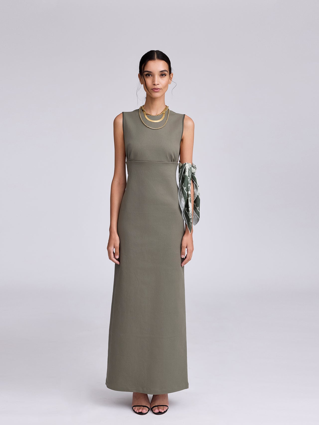 Terra Dress in Olive Twill