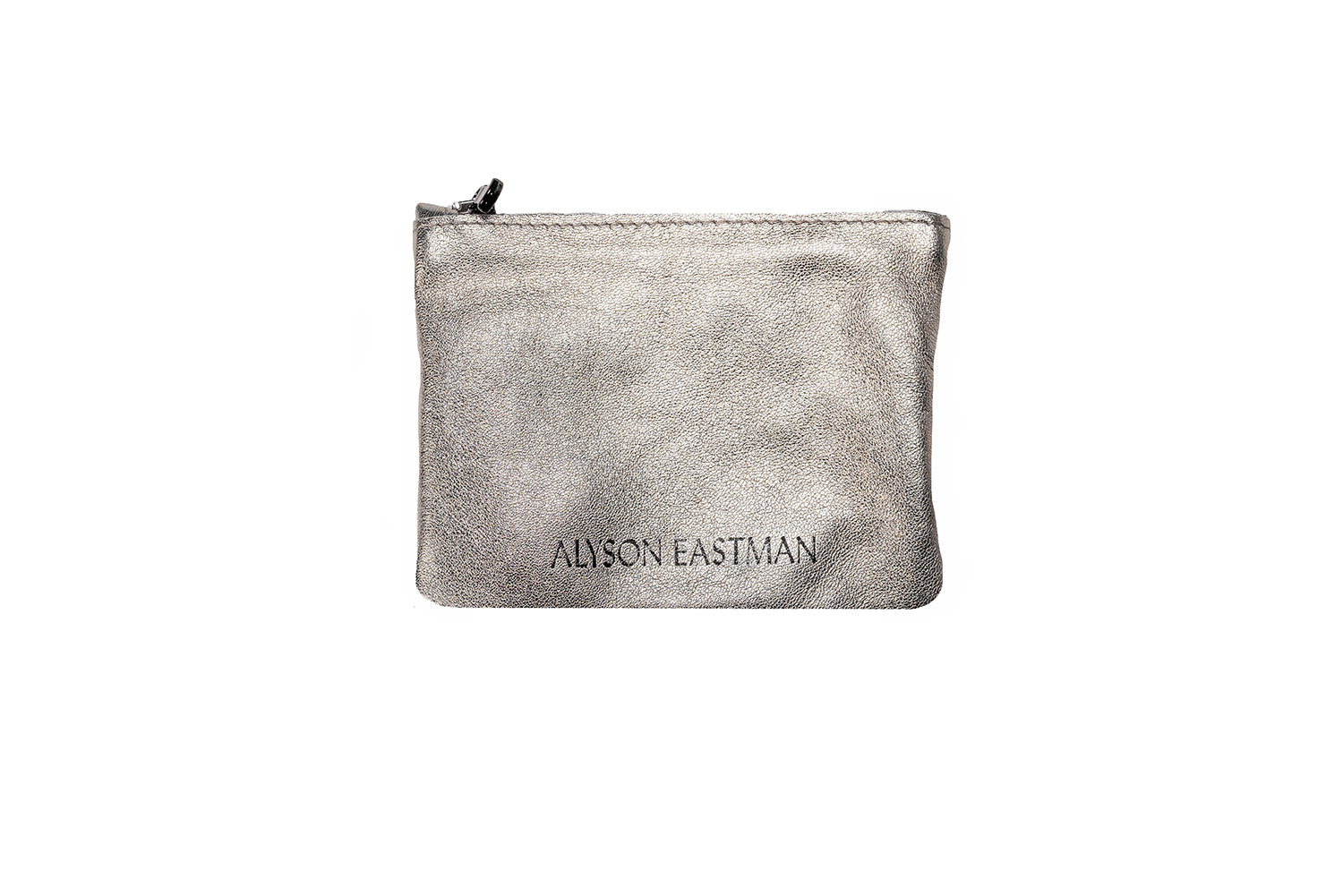 gold leather pouch